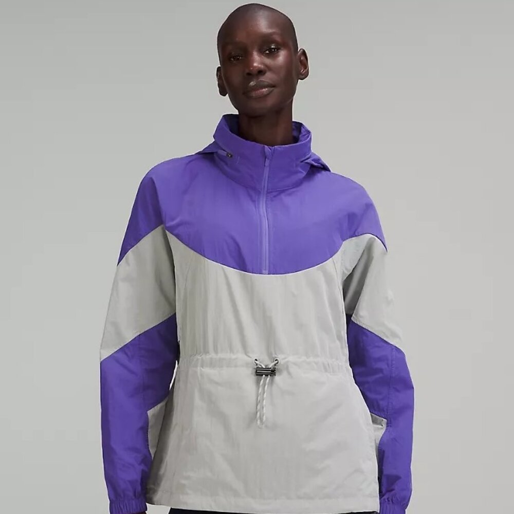 Lululemon Evergreen Anorak Charged Indigo / Seal Grey Size 6